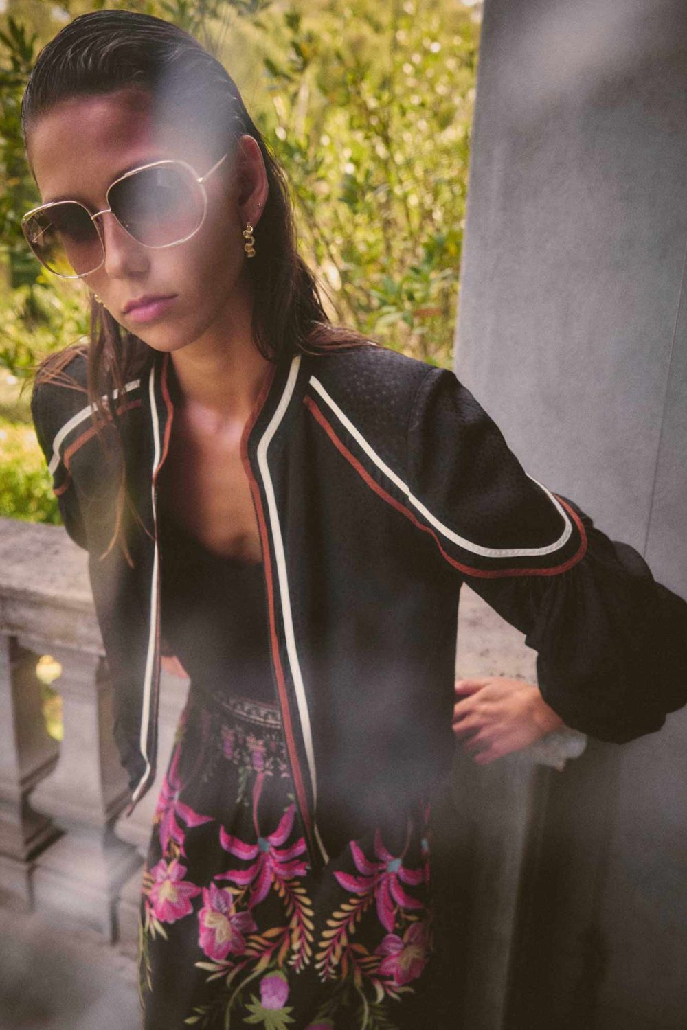 Once Was | Arabella Reversible Viscose Jacket | Anthos Lotos/Black