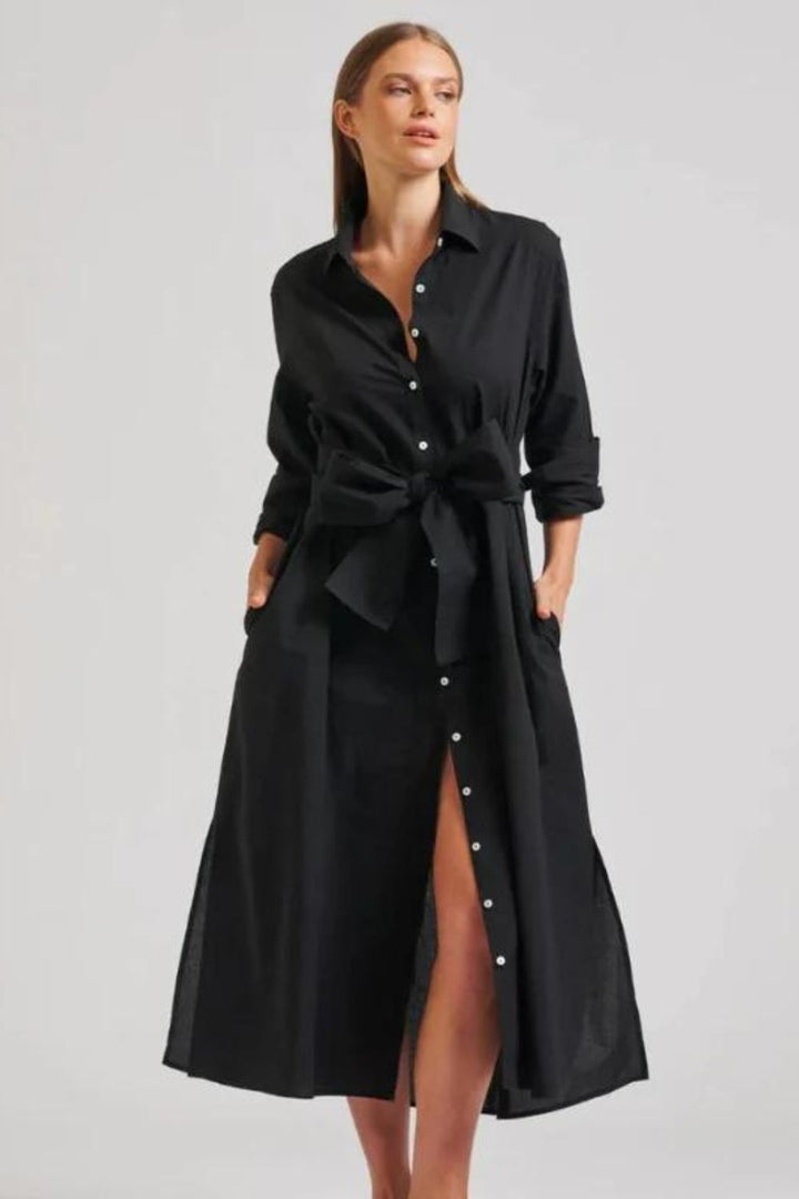 Shirty | Luna Oversized Long Shirtdress | Black