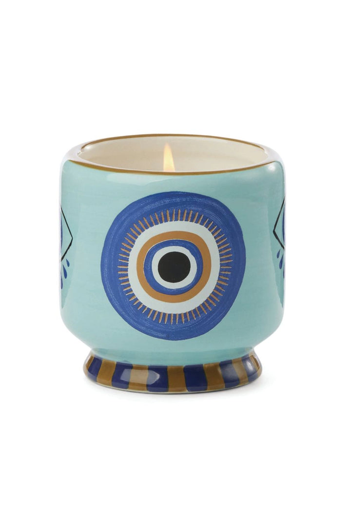 PaddyWax | A Dopa 8oz Handpainted 'Eye' Ceramic Candle | Incense & Smoke