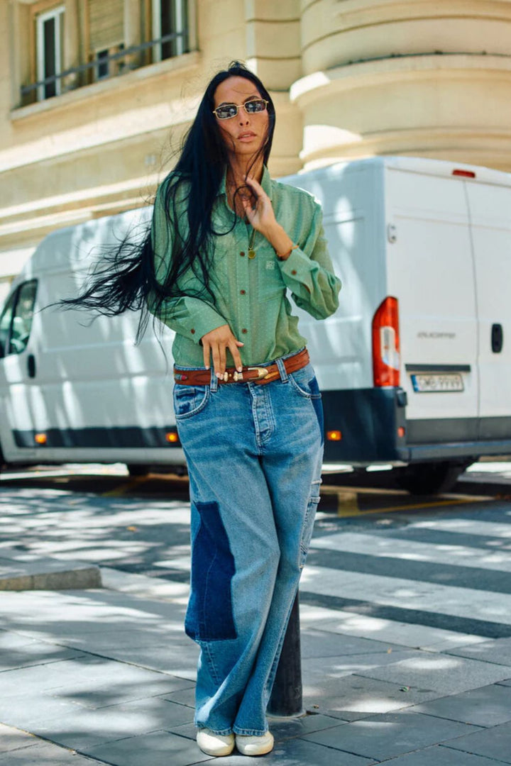 Mos Mosh | Pure Deconstructed Jeans | Light Blue
