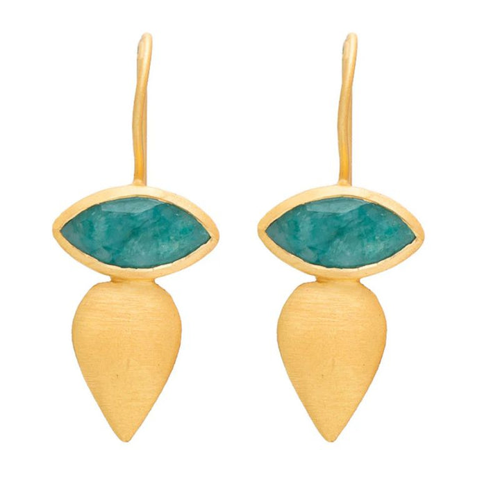 Ruby Teva | Green Aventurine Mali Earrings