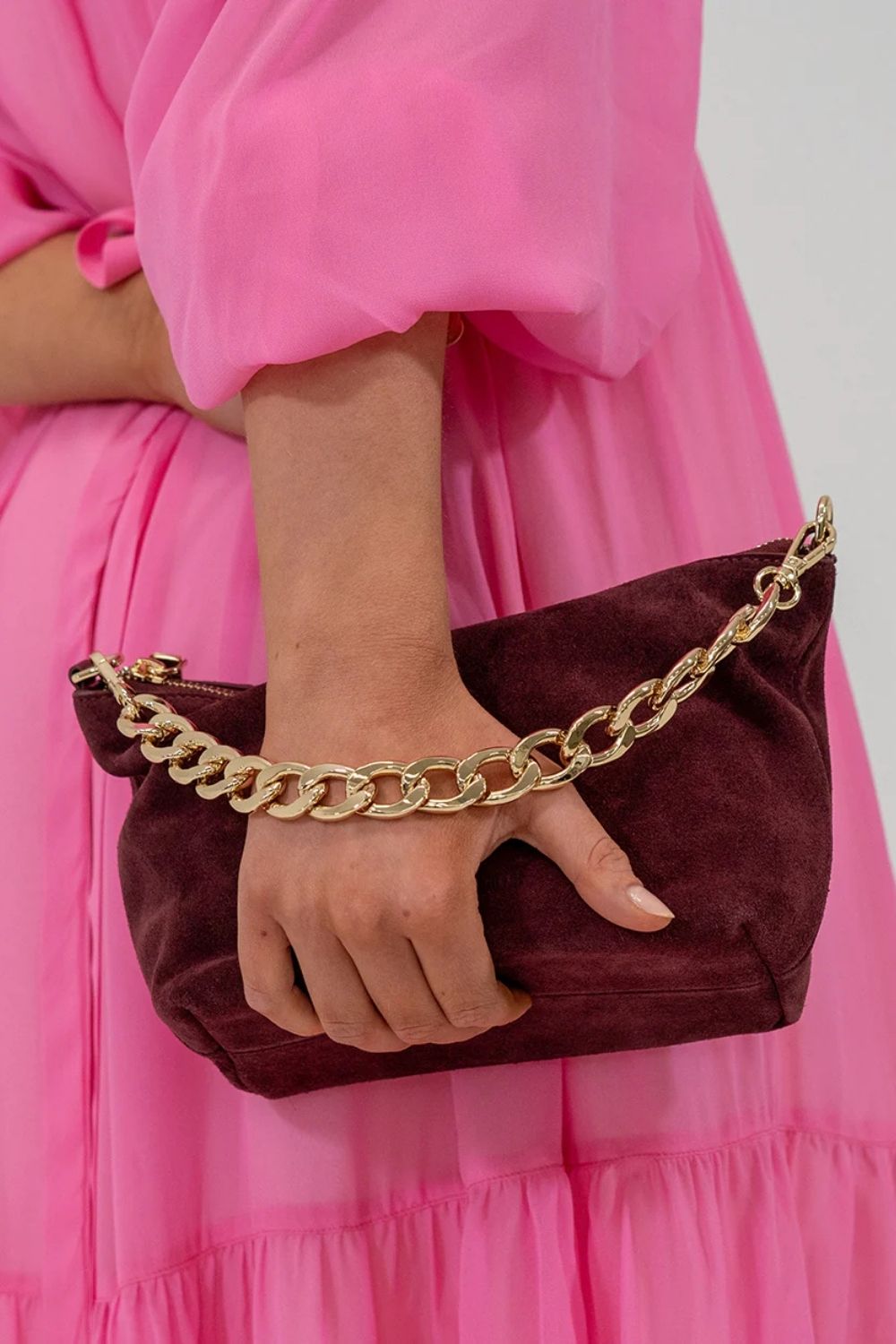 Arlington Milne | Agnes Bag | Burgundy Suede