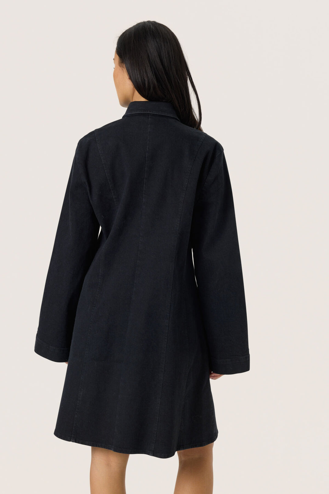 Soaked in Luxury | Rhea Denim Dress | Black Washed Denim - Dutch Hideout