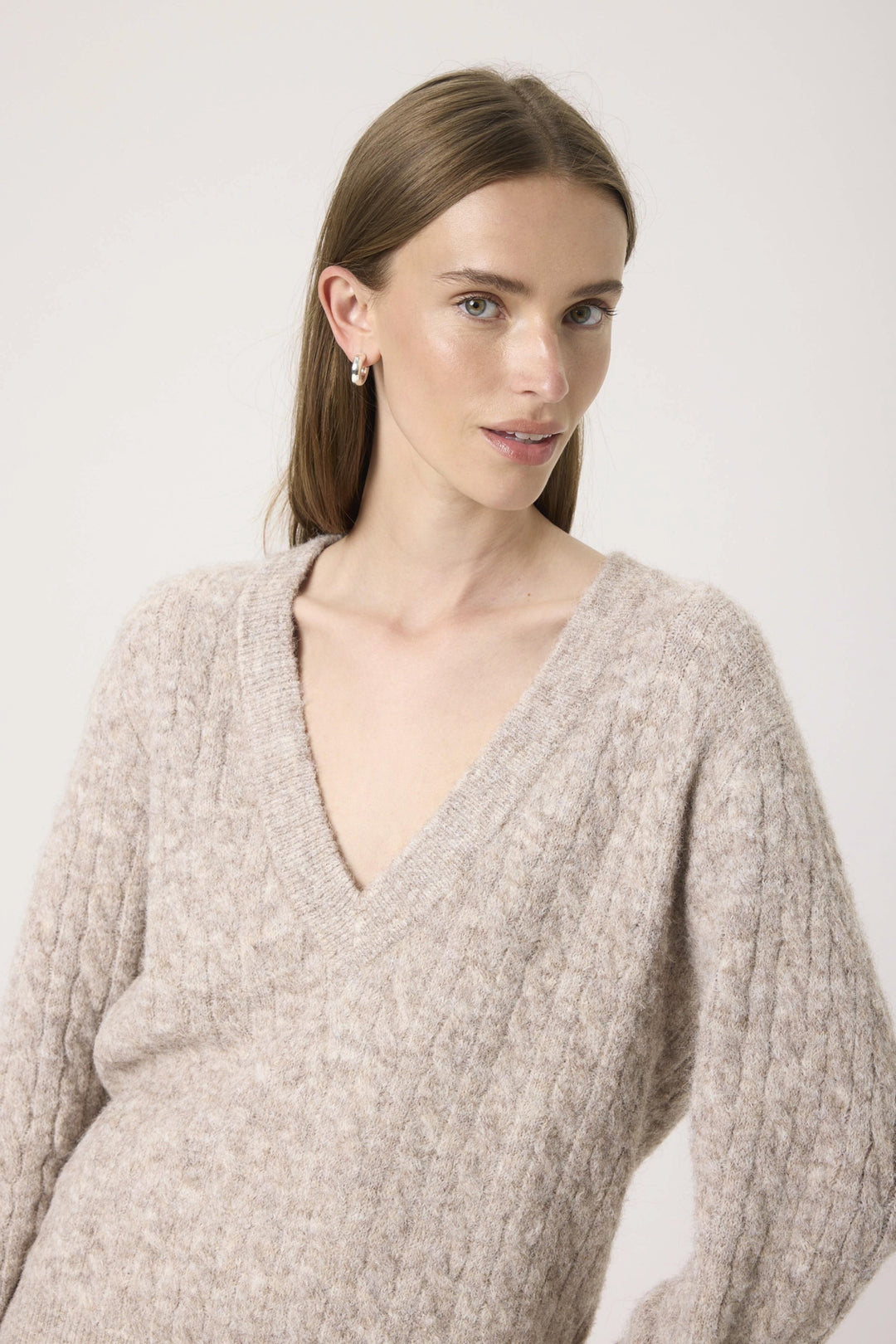 Soaked in Luxury | Vespera Pullover | Dune Melange - Dutch Hideout