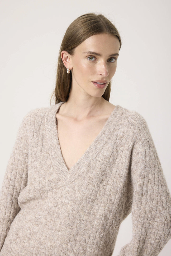 Soaked in Luxury | Vespera Pullover | Dune Melange - Dutch Hideout