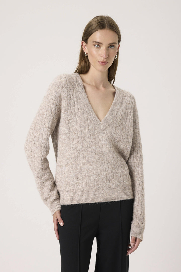 Soaked in Luxury | Vespera Pullover | Dune Melange - Dutch Hideout