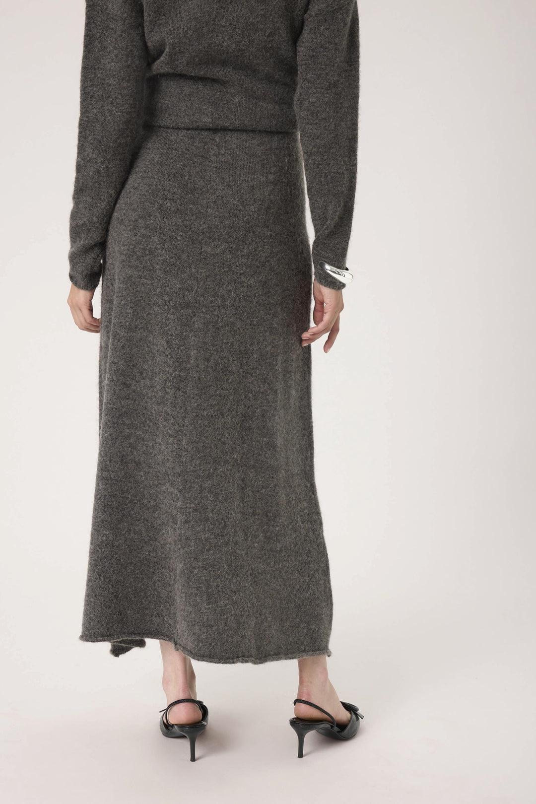 Soaked in Luxury | Miya Skirt | Dark Grey Melange - Dutch Hideout