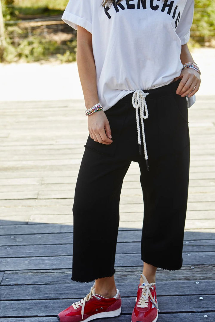 Hammill & Co | Frenchie Crop Track Pant | Black