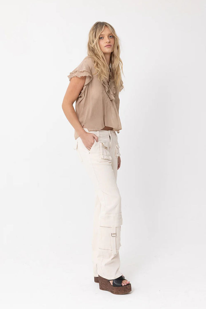 Joey the Label | Enchanted Short Sleeve Blouse | Mocha