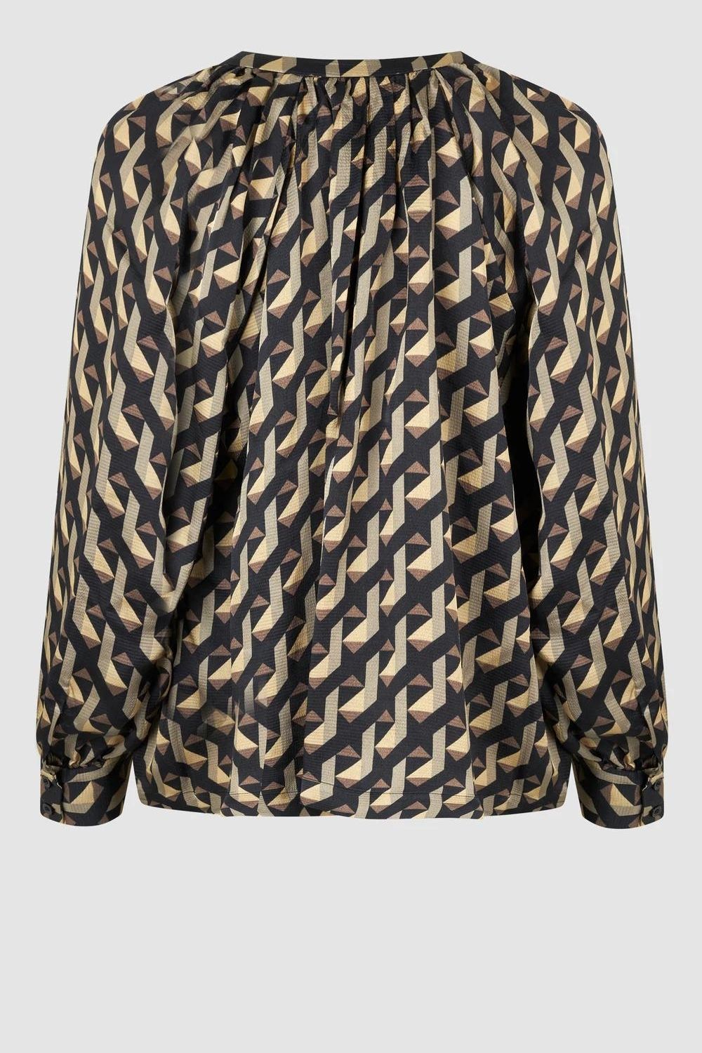 Second Female | Hopi Geo Print Blouse | Black