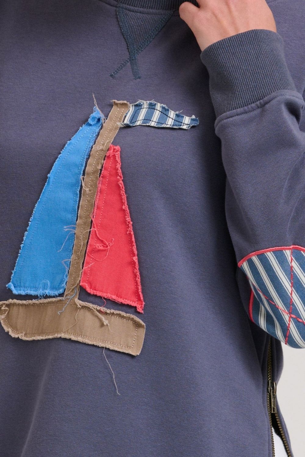 Shirty | Classic Zipside Sail Boat | Navy / Multi - Dutch Hideout