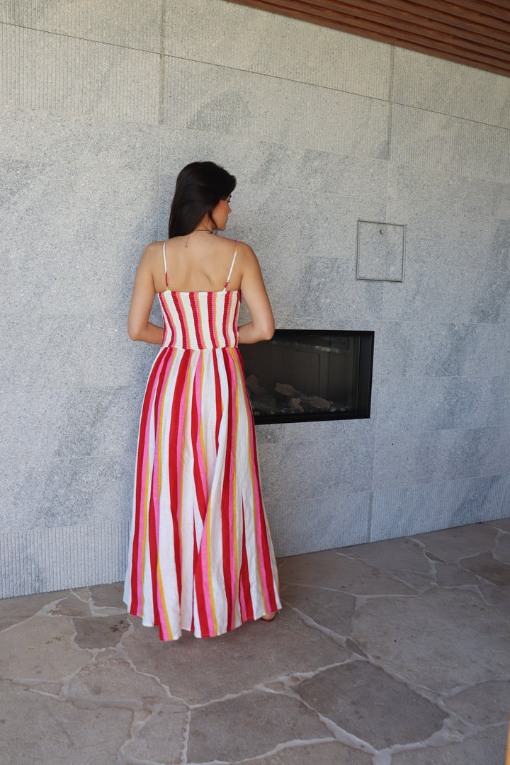 Luoni | Poppy Shell Dress | Candy Stripe