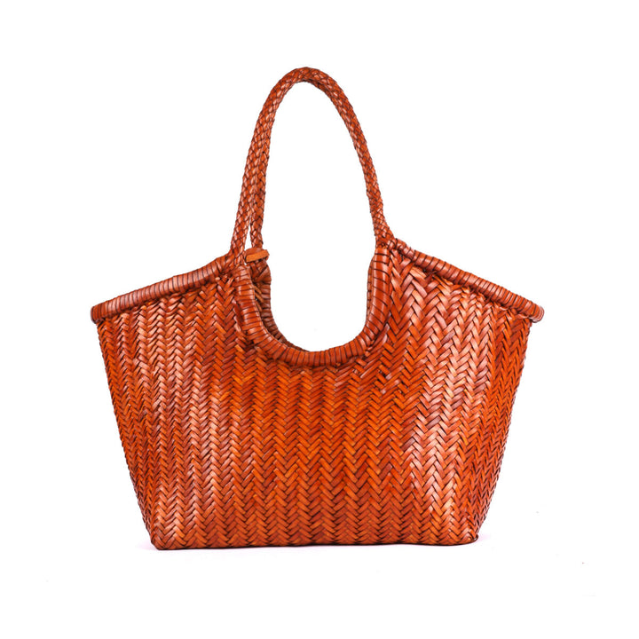RUGGED HIDE I GISELLA LARGE WOVEN SHOPPER