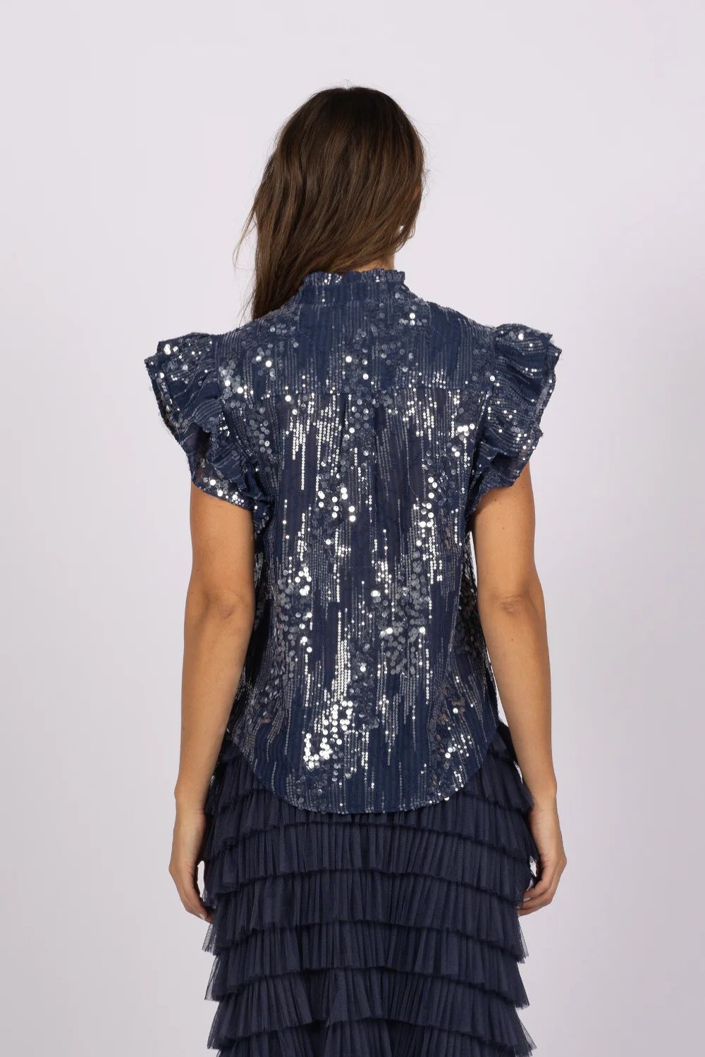 Joey the Label | Sequin Me Blouse | Indigo