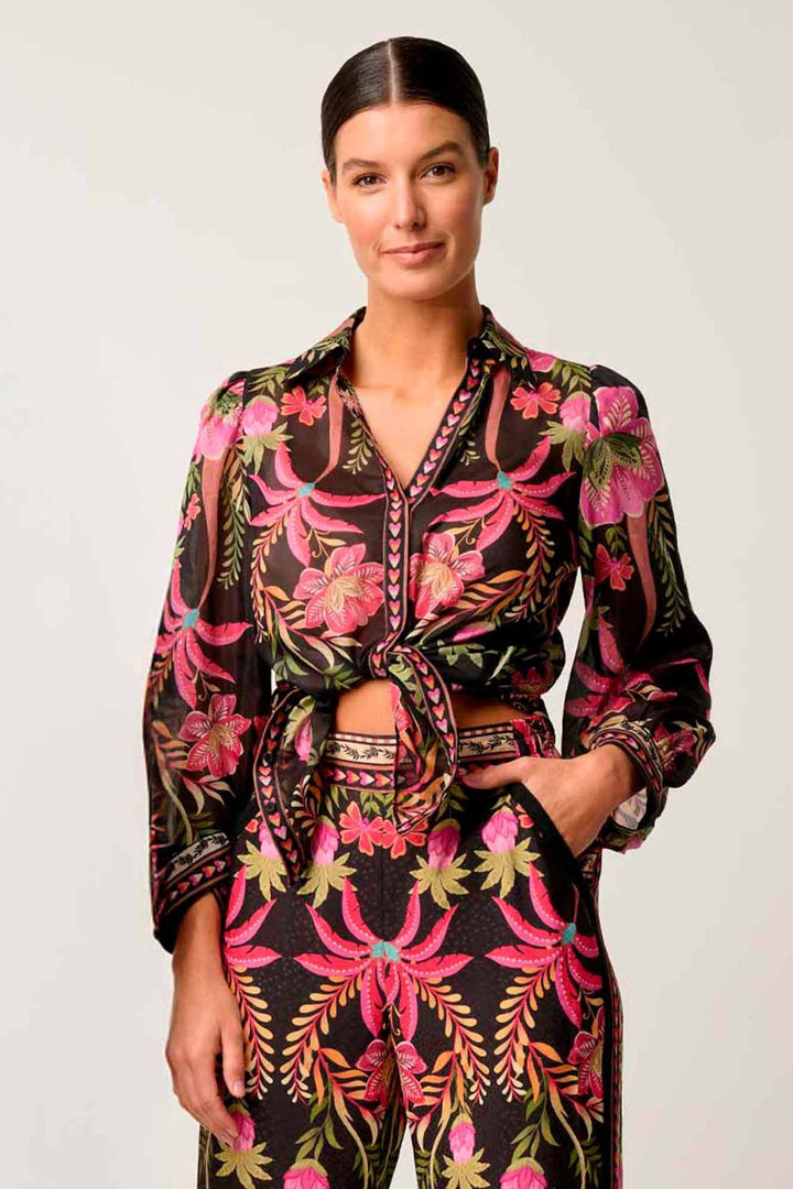 Once Was | Elysian Silk Cotton Shirt | Anthos Lotos