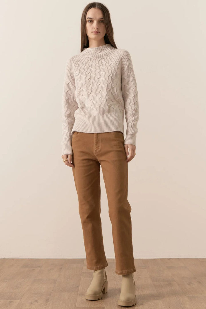 POL Clothing | Bennet Lurex Cable | Pebble