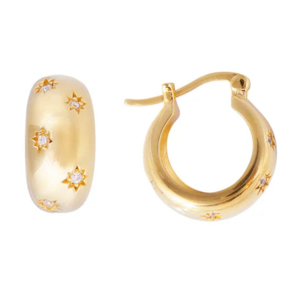 Fairley | Stardust Flared Hoops