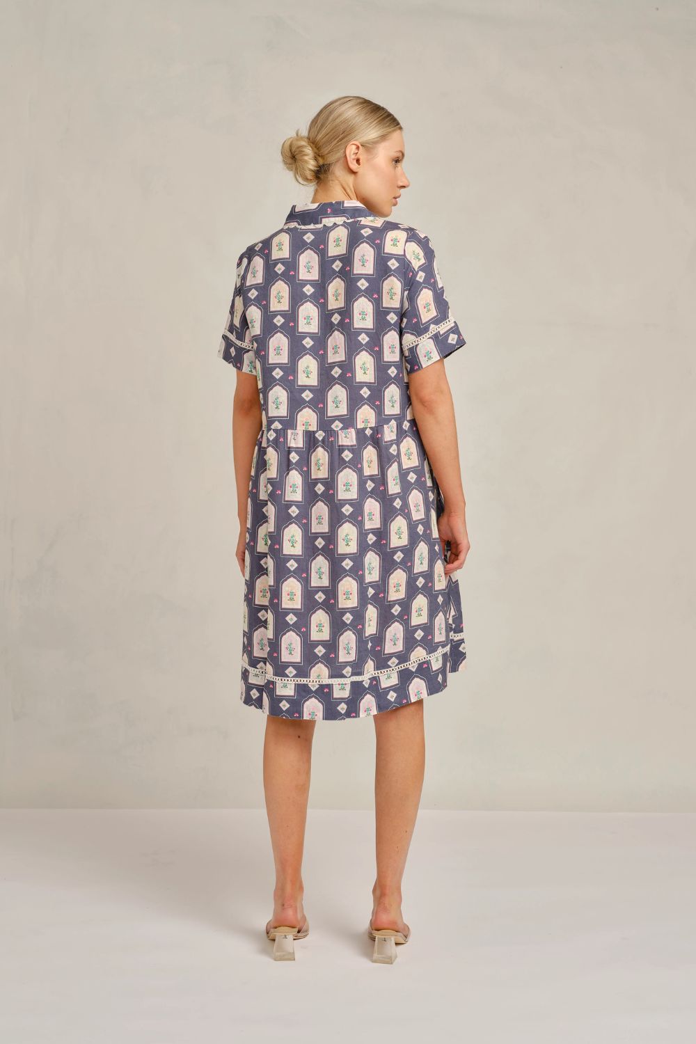 Alessandra | Maxine Luxe Dress | Navy Eden Print