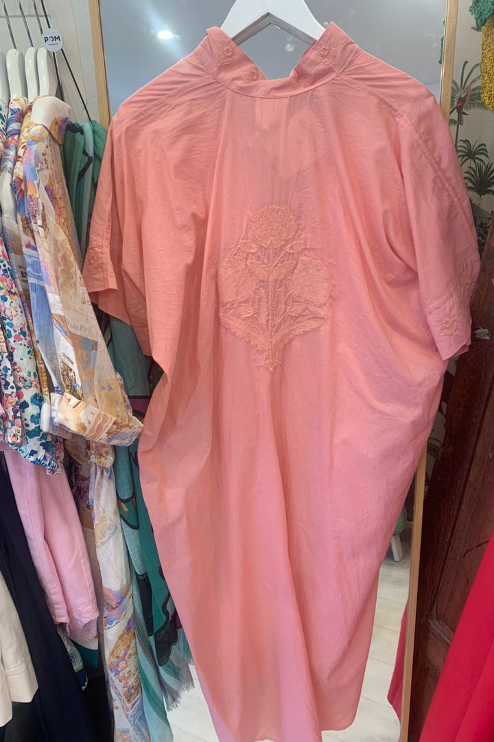 Mandalay Designs | Muriel Maxi Dress -Leaf | Quartz Pink - Dutch Hideout