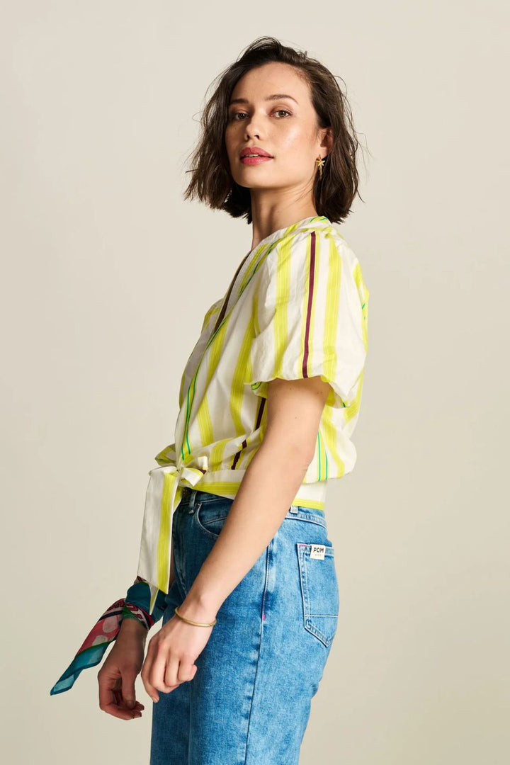 Pom Amsterdam | Blouse | Striped Lemon