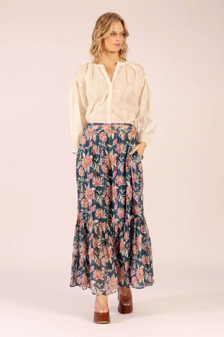 LOLA | Ballet Saint Cotton Skirt | Saint Teal Cotton