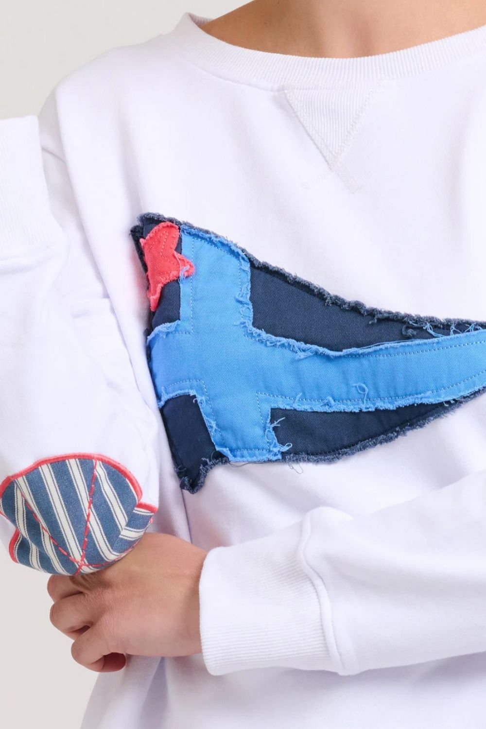 Shirty | Classic Zipside Navel Flag | White / Navy - Dutch Hideout