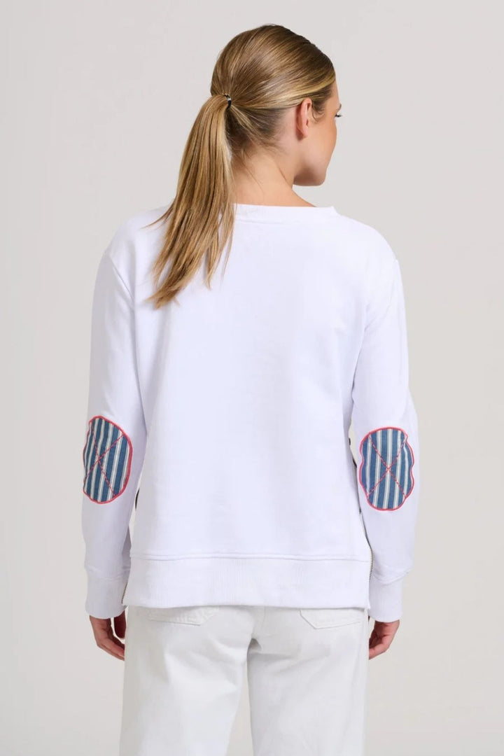 Shirty | Classic Zipside Navel Flag | White / Navy - Dutch Hideout