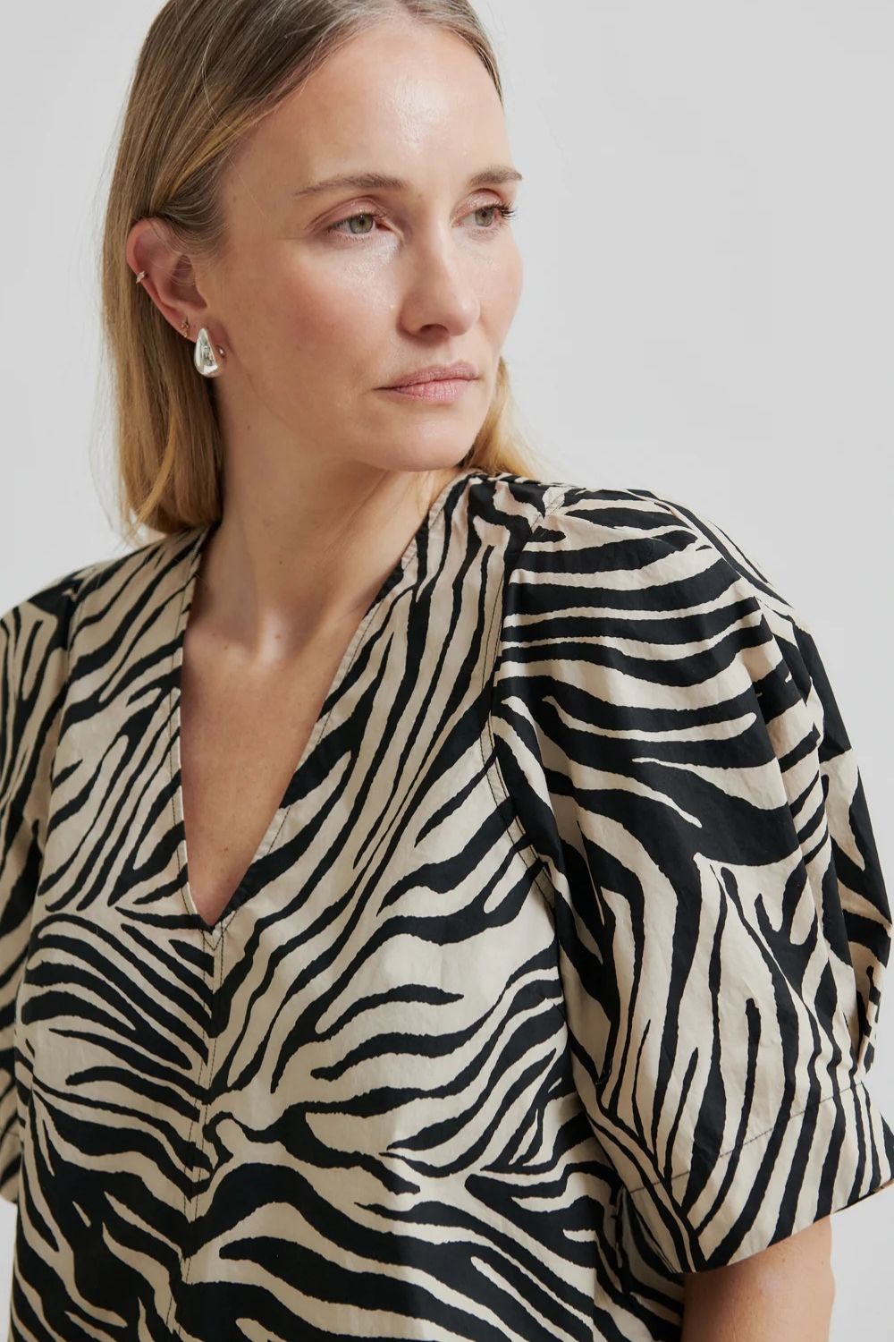 Second Female | Pranni Animal Print Blouse | Black