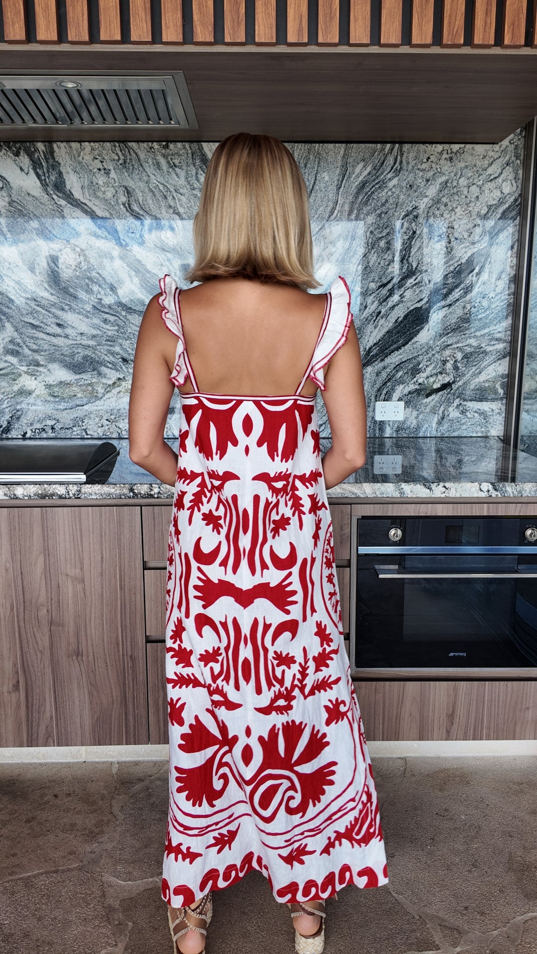 Luoni | Tia Dress | Red Sumba