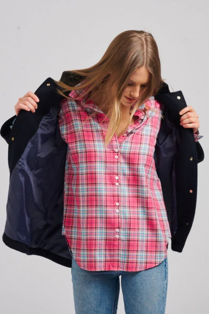 Shirty | The Allegra Relaxed Wool Blend Jacket | French Navy - Dutch Hideout