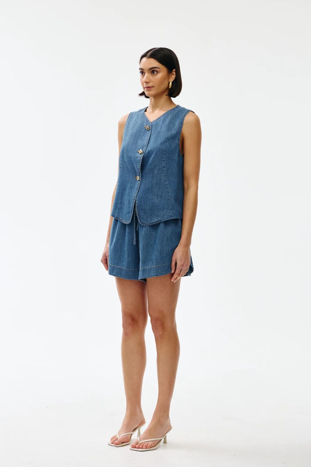 Kinney | Camille Vest | Denim
