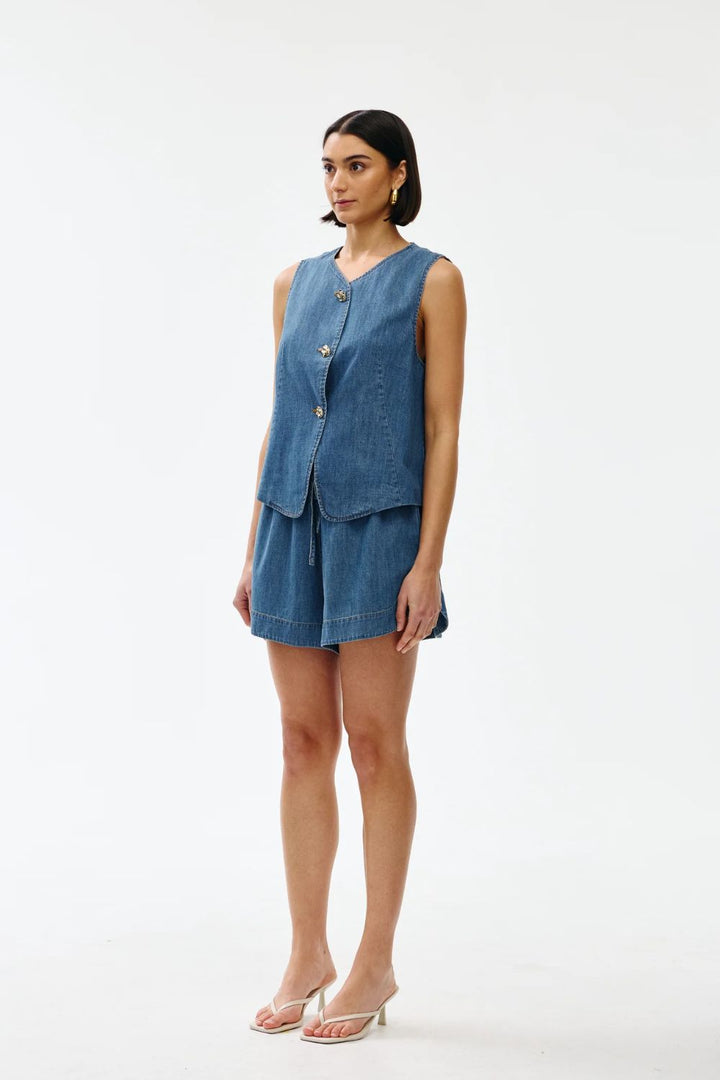 Kinney | Camille Vest | Denim