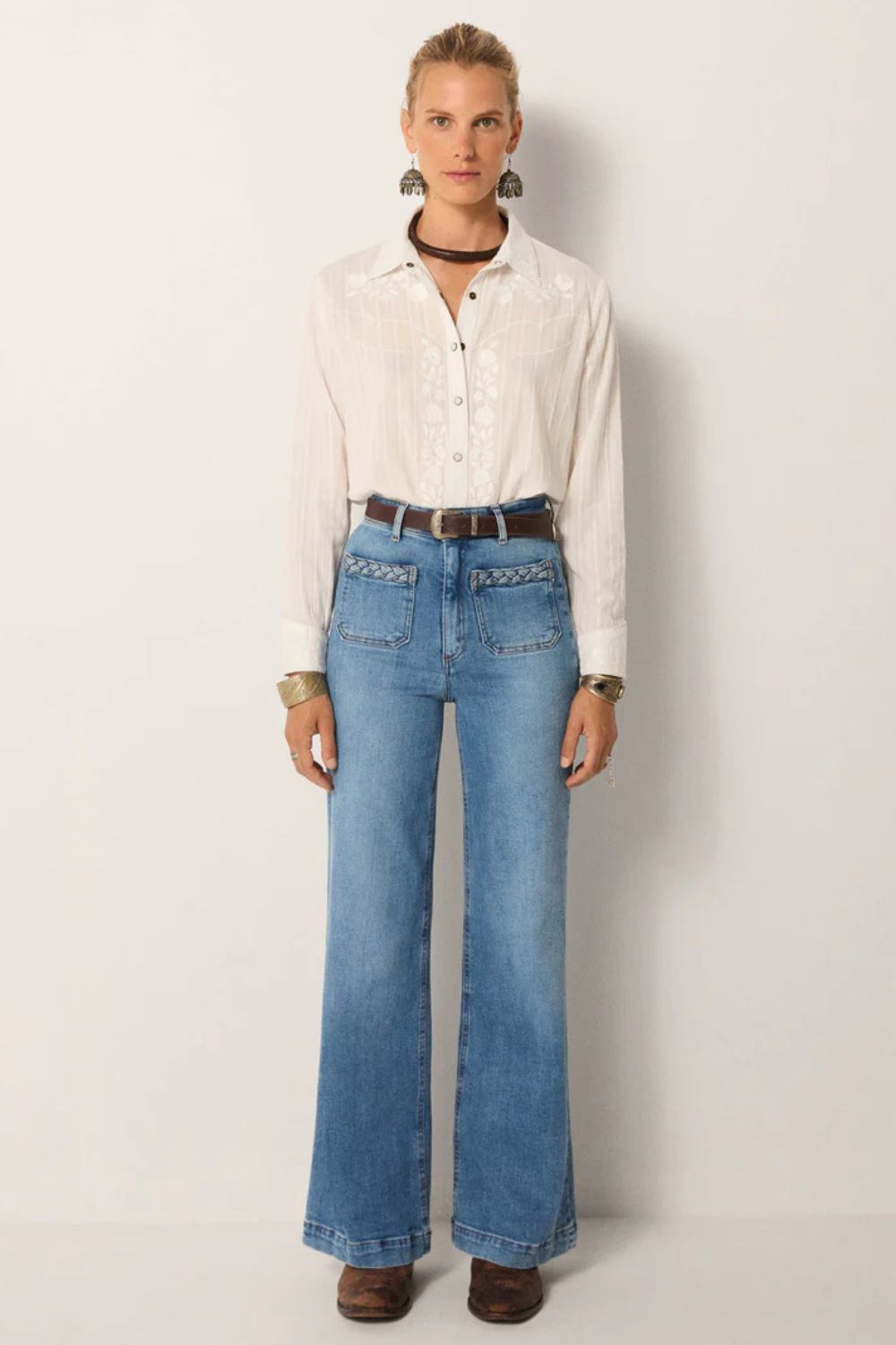 Maison Hotel | Giulietta Pant | Light Blue Denim - Dutch Hideout