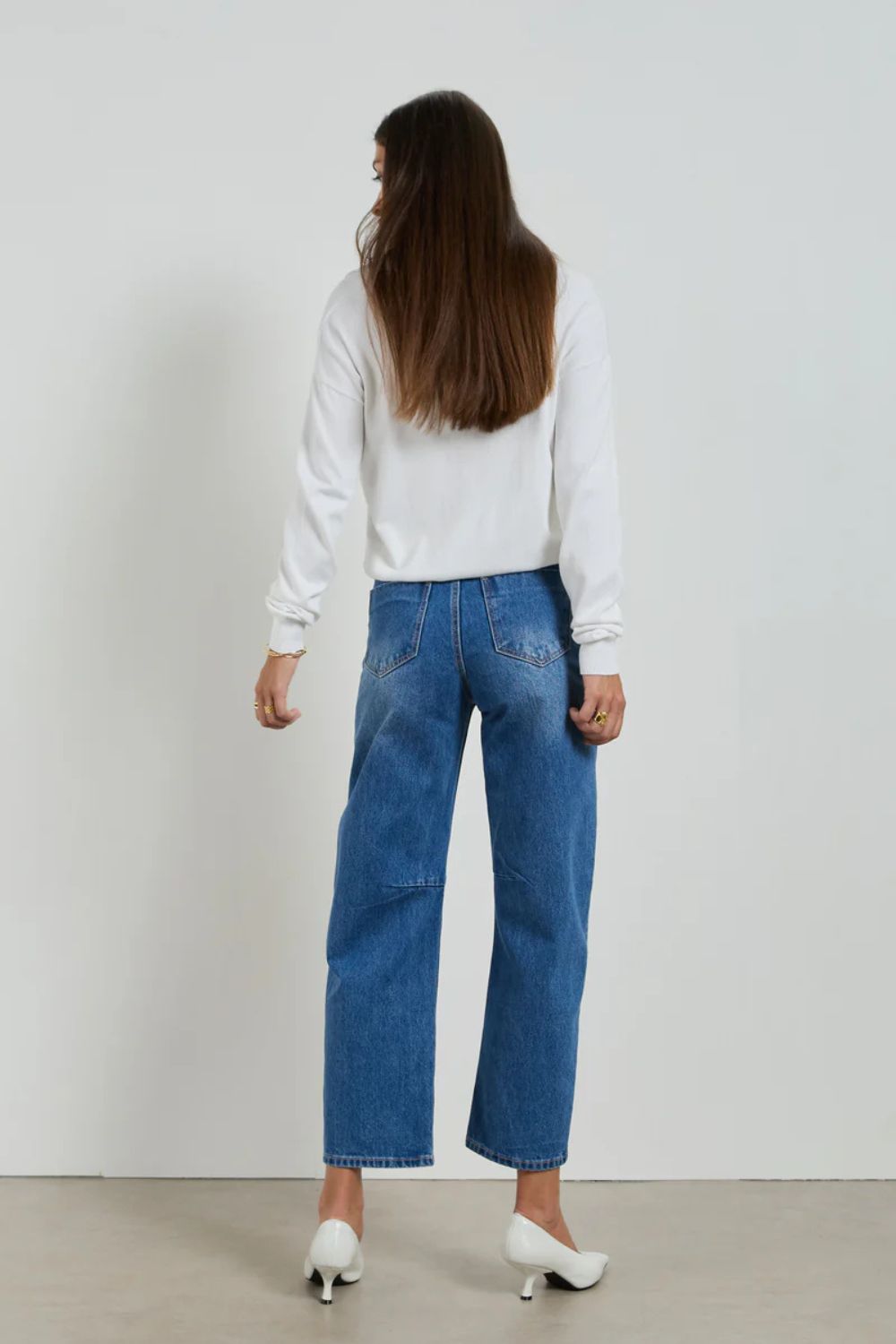 Dricoper | Dina Rodeo Blue Cropped Barrel Jeans