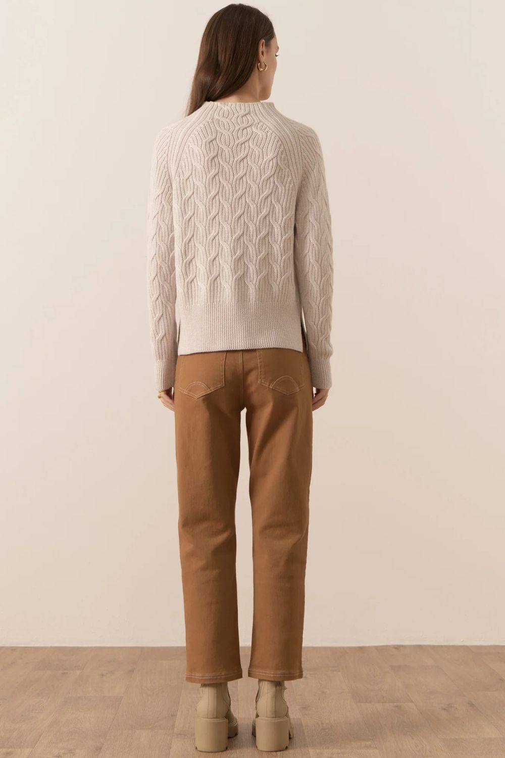 POL Clothing | Bennet Lurex Cable | Pebble