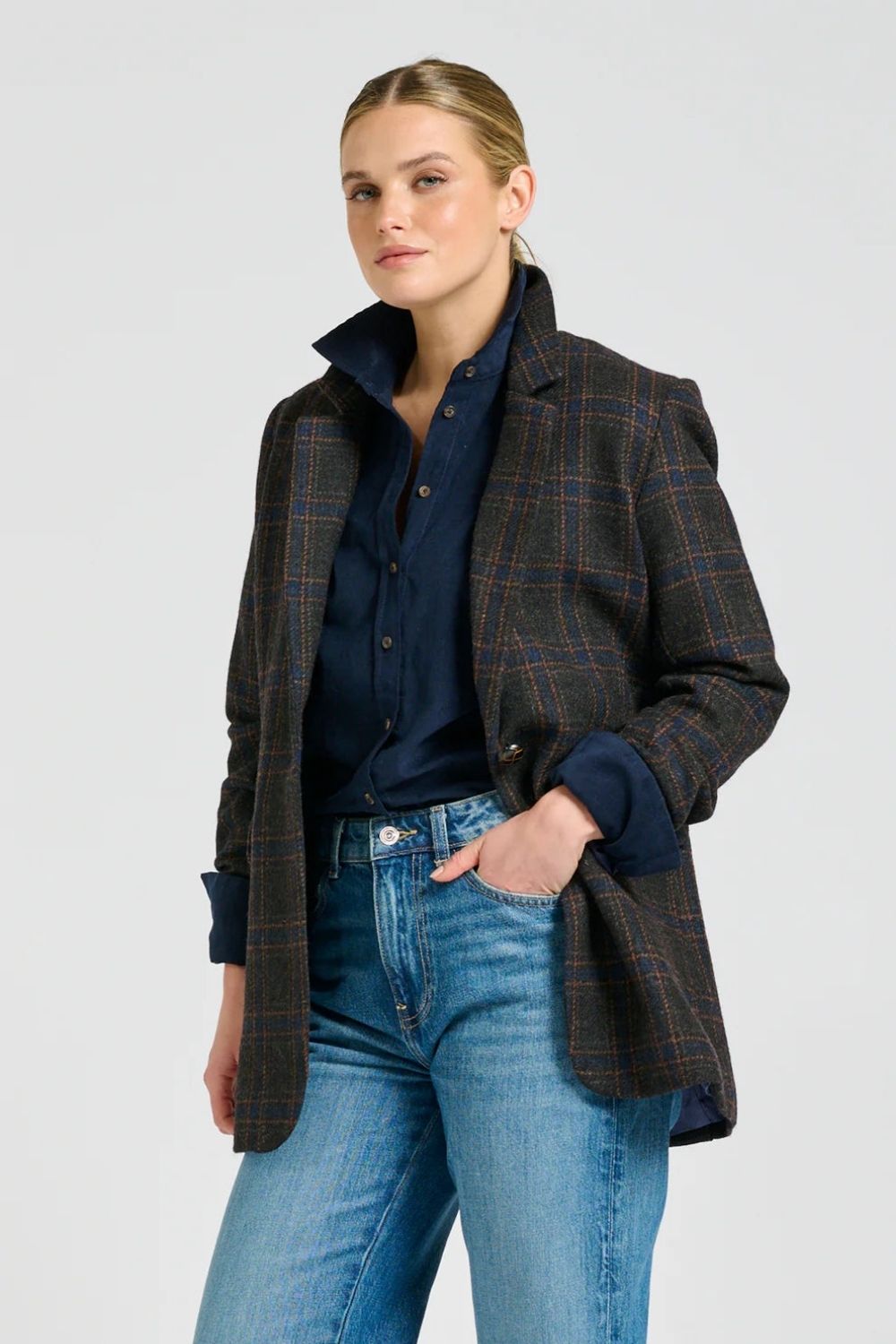 Shirty | The Iris Blazer | Perfect Plaid - Dutch Hideout