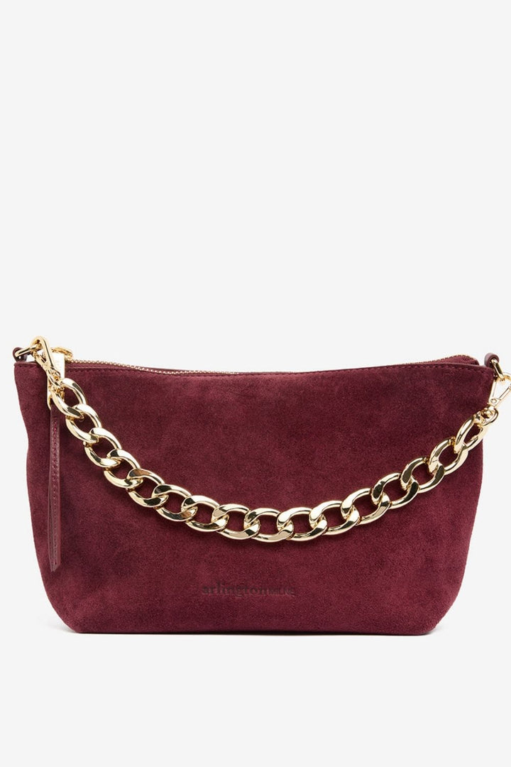 Arlington Milne | Agnes Bag | Burgundy Suede