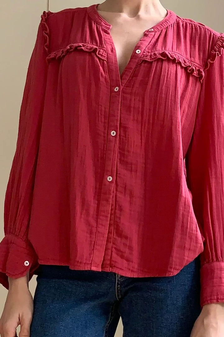 Marie Louise de Monterey | Isabella Blouse | Red