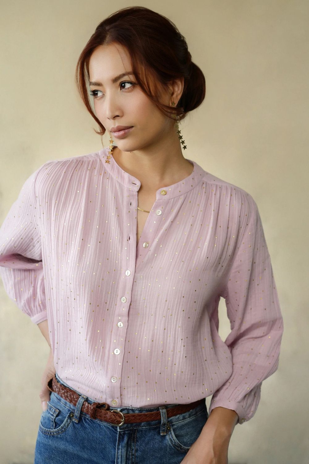 Marie Louise De Monterey | Ines Gold Dots | Rose - Dutch Hideout