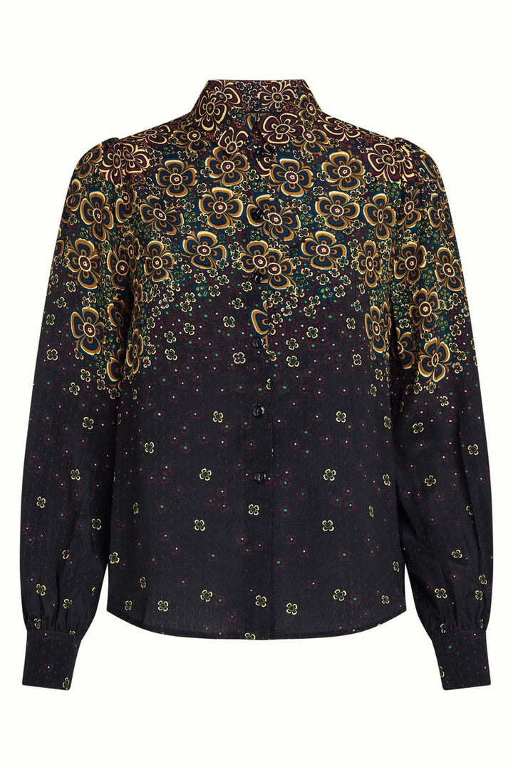 King Louie | Maisie Blouse Ombra | Black - Dutch Hideout