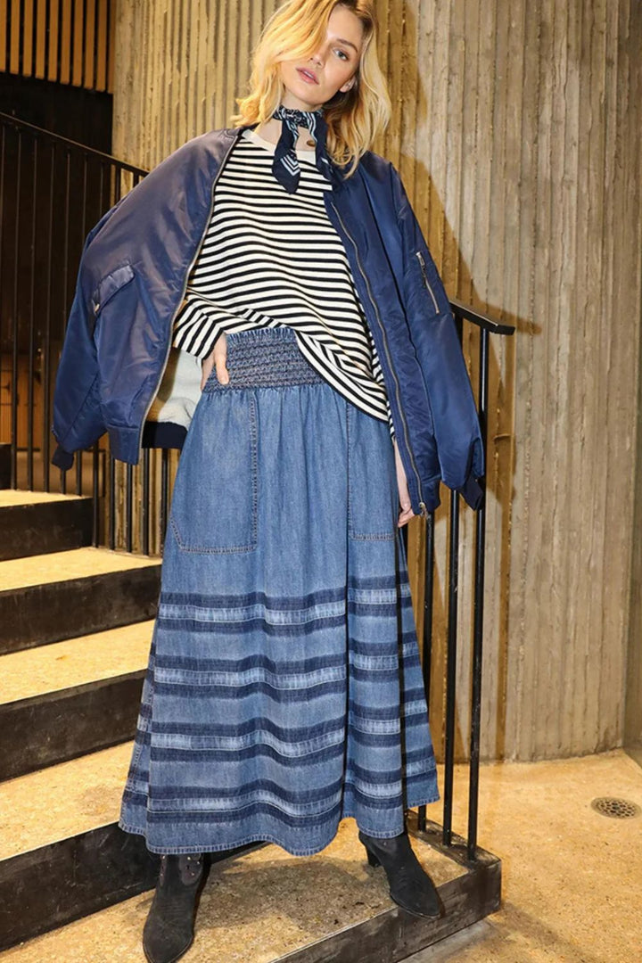 Lollys Laundry | AmondLL Maxi Skirt | Blue - Dutch Hideout