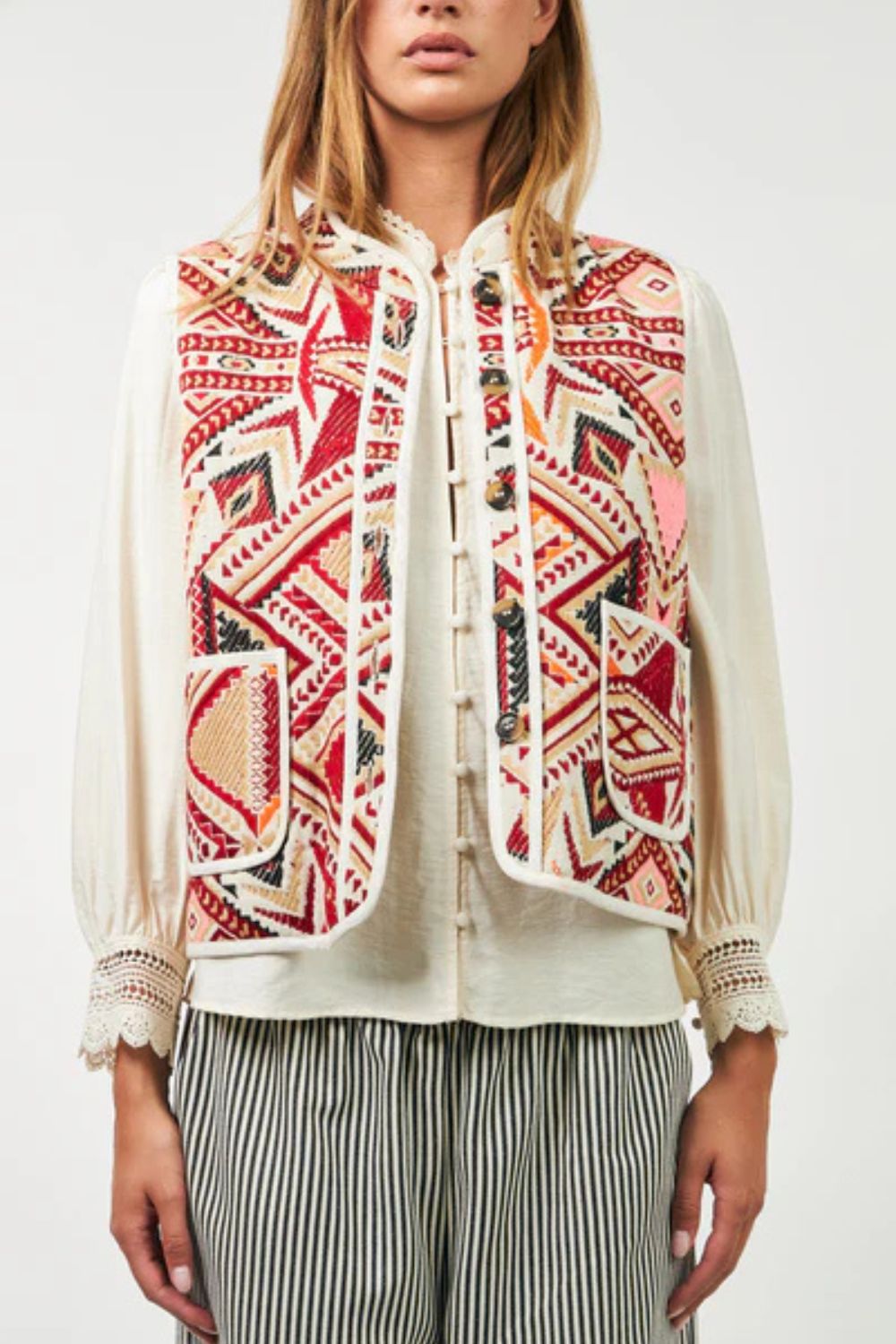 Lollys Laundry | CairoLL Vest SL | Red - Dutch Hideout