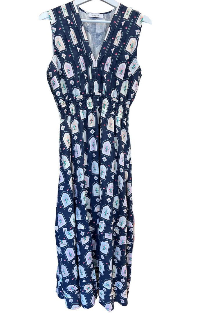 Alessandra | Lucia Dress | Navy Eden Print