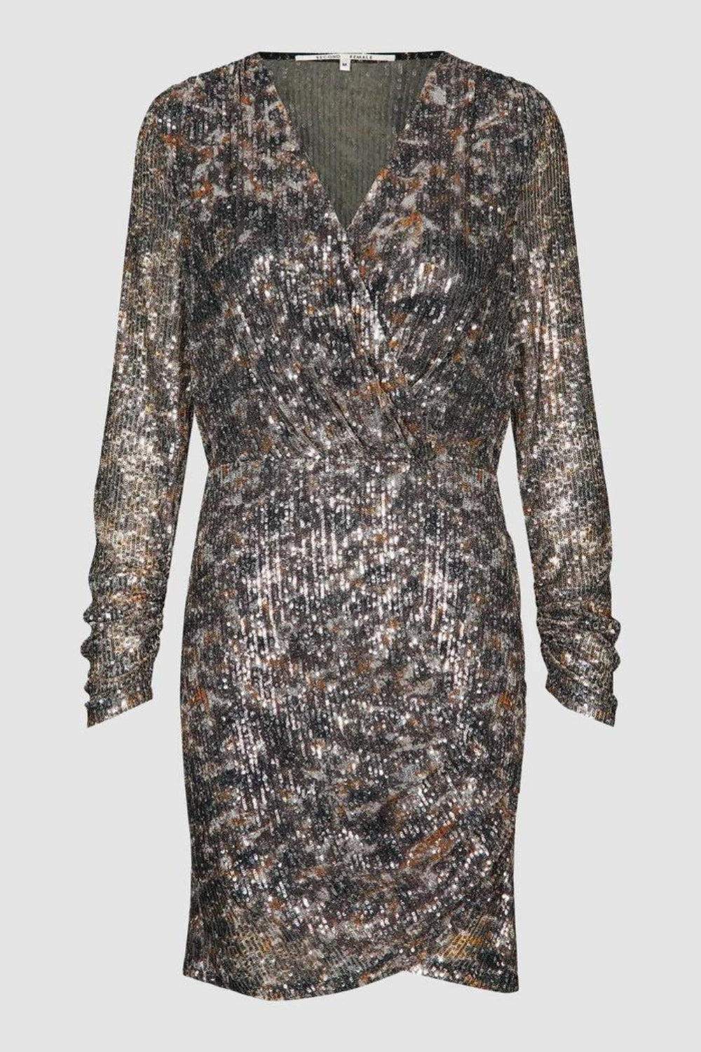 Second Female | Gatsby Foil Print Dress | Black