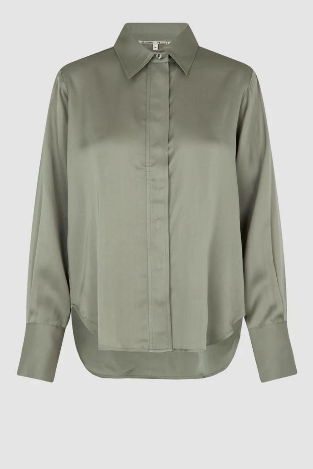 Second Female | Galla Silky Shirt | Dried Sage