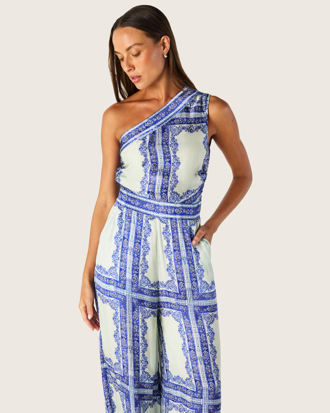 Mos the Label | Jordi One Shoulder Jumpsuit | Jordi Print