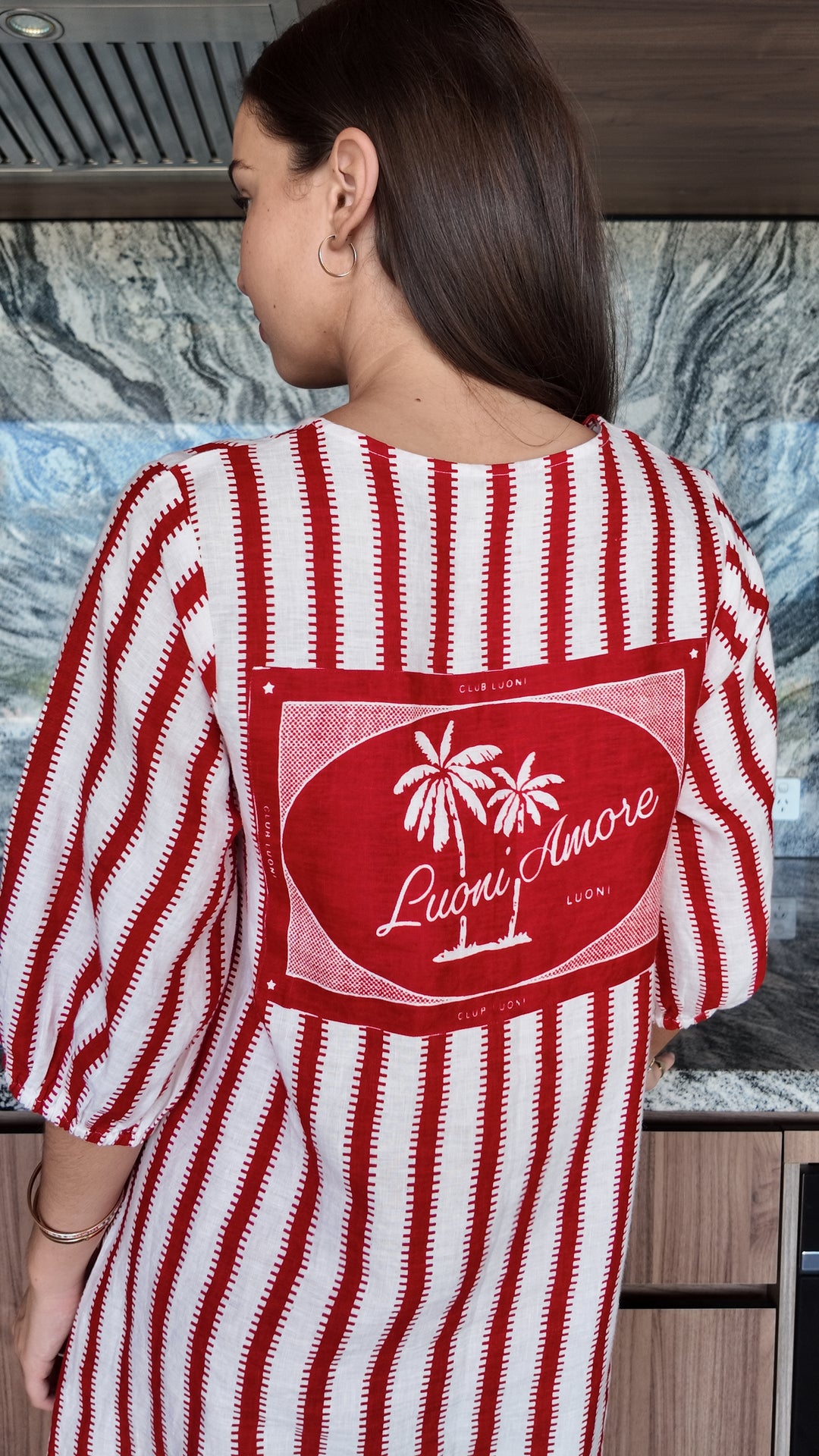 Luoni | Raffi Mini Dress | Red & White Stripe - Dutch Hideout
