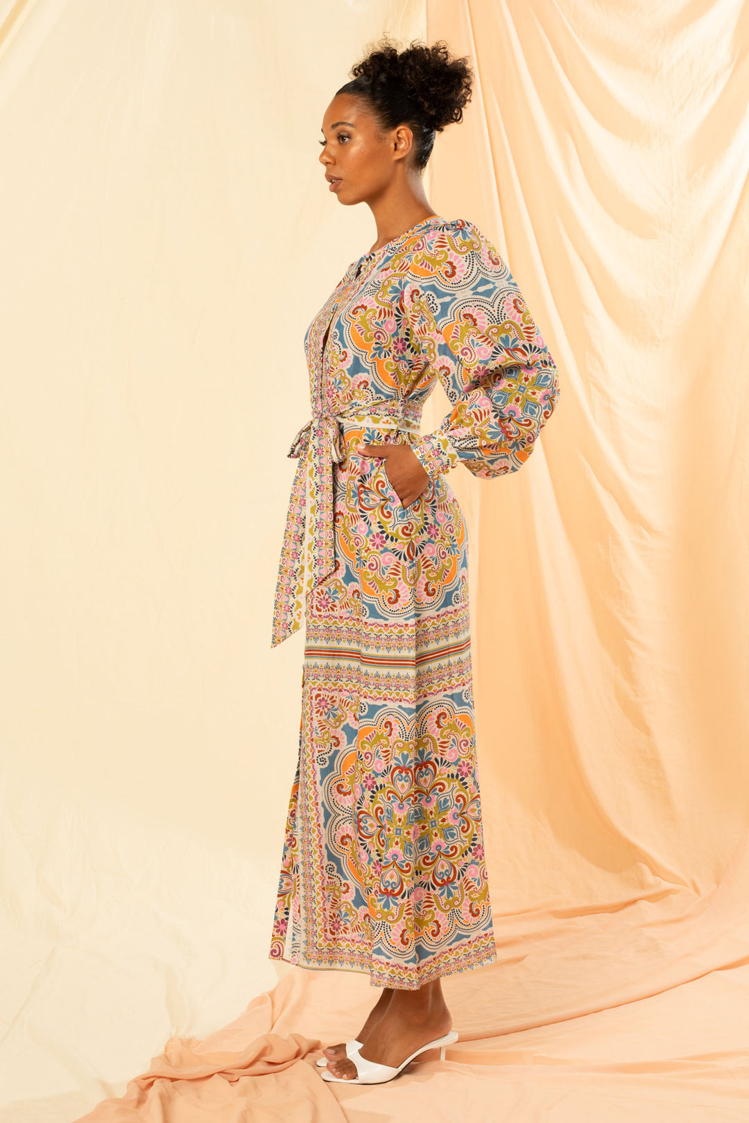 Kachel | Billie Maxi Shirt Dress | Fortuna