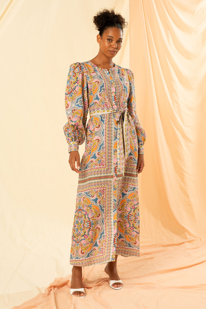 Kachel | Billie Maxi Shirt Dress | Fortuna