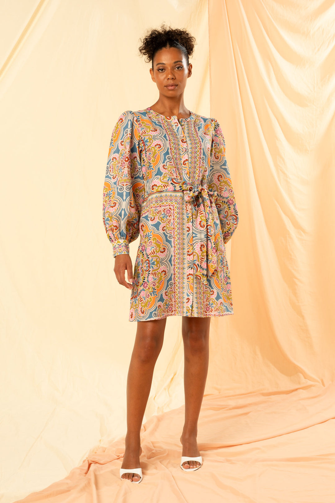 Kachel | Ottavia Mini Shirt Dress | Fortuna